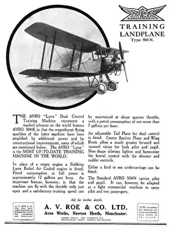 Landplane: Avro Training Landplane 504 N