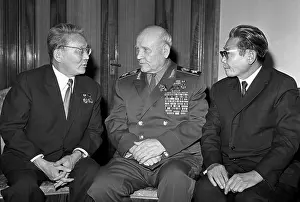Tsedenbal: Awarding of Mongolian medal to Ivan Konev, 1972