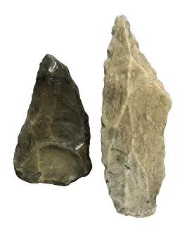 Manzanares: Axes. Middle Paleolithic. SPAIN. Barcelona. Archaeology