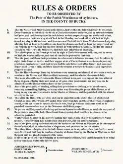 Aylesbury: Aylesbury Union Workhouse Rules
