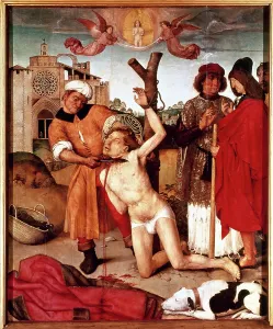 Persecution: Ayne Bru. Renaissance painter of German origin. The Martyrd