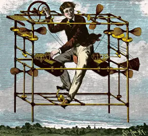 Peculiar: Ayres New Flying Machine, 1885