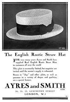 Crafted: Ayres and Smith straw boater hat advertisement, 1931