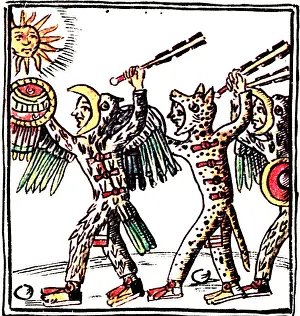 Aztec Warriors, Codex Florentine, 16th Century