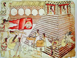 Nationale: Aztec warriors defending the temple of Tenochtitlan