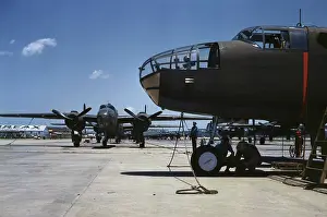 Bombers: B-25 bombers awaiting final inspection and tests