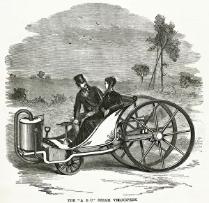 Velocipede: A B C propelled by steam velocipede 1869