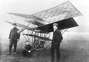 Designers: B. Demke and Thormann with their flying machine
