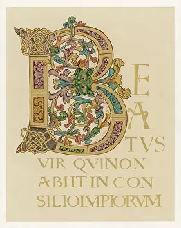 Psalter: B FROM A MS PSALTER