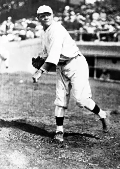 Pitching: Babe Ruth (1895-1948), American Baseball ?