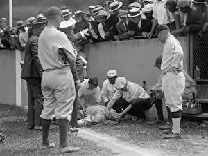 George Herman Babe: Babe Ruth knocked unconscious, at Griffith Stadium
