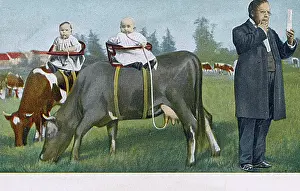 Daft: Two Babies getting their milk direct from the cow!