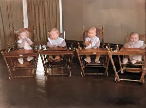 Highchairs: BABIES IN HIGHCHAIRS