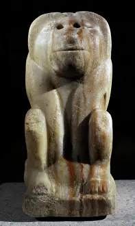 3000: Baboon's statue. Early Dynastic Period. Egypt