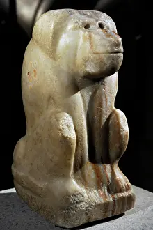 3000: Baboon's statue. Early Dynastic Period. Egypt