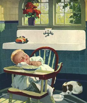 Highchair: Baby Asleep in Chair