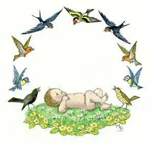 Rebirth: Baby and Birds