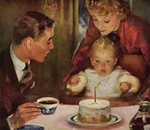 Blows: Baby blows Out First Birthday Candle