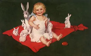 Bunnies: Baby with Several Bunnies