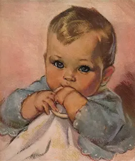 Chewing: Baby Chewing on Blanket