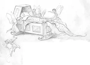 Sprite: A baby in a crib surrounded by fairies