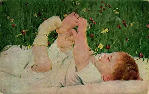 Toes: BABY DISCOVERS TOES 1905
