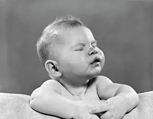 Pursed: Baby With Eyes Closed And Mouth