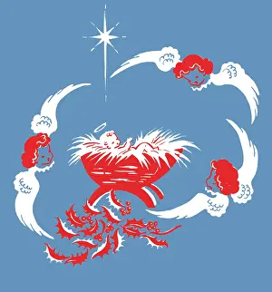 Cradles: Baby Jesus in cradle