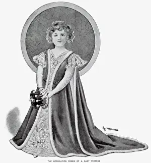 Peeress: A baby peeress in her coronation robes