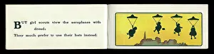 Parachuting: Baby Scouts -- parachuting with hats