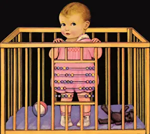 Playpen: Baby Stands in Playpen