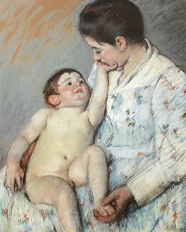 Babys: Baby's First Caress, by Cassatt