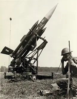 Thunderbird: BAC Thunderbird ground-to-air missile ready for launch