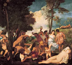 Bacchanal: Bacchanal of the Andrians, by Titian