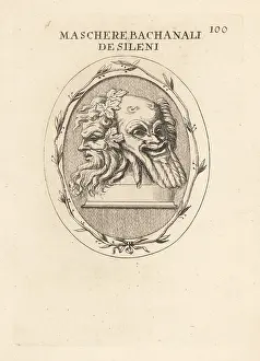 Silenus: Two Bacchanalia masks of Silenus