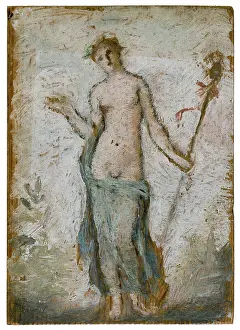 Priestess: Bacchante standing holding a thyrsus
