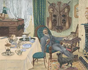 Expectantly: A Bachelor in His Study (The Sportsman's Breakfast)