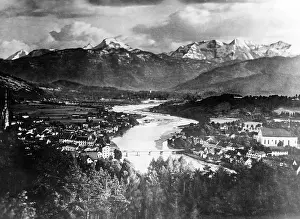Tolz: Bad Tolz and alpine panorama, 1929