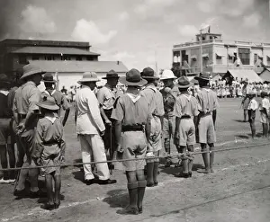 Baden-Powell inspecting troop