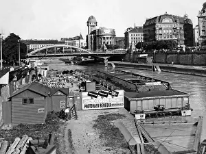 Bathers: Badeschiff (bathing ship) in Vienna, 1930