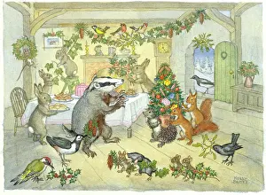 Storycard: Badger Brock Makes Merry - Christmas time