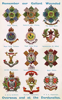 Borderers: Badges of Scottish Regiments - World War One