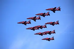 Cottesmore: BAe Systems Hawks RAF Red Arrows arrival Cottesmore 2002
