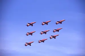 Cottesmore: BAe Systems Hawks RAF Red Arrows Diamond Nine Cottesmore
