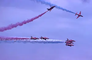 Hawks: BAe Systems Hawks RAF Red Arrows rollbacks 1983
