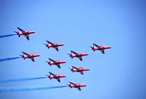 Cottesmore: BAe Systems Hawks RAF Red Arrows Tornado formation
