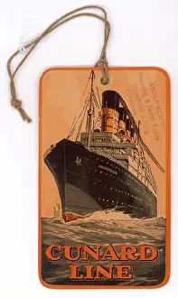 Ephemera: Baggage Label for the Cunard Line