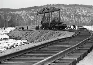 Amur: Baikal-Amur Mainline construction, 1975