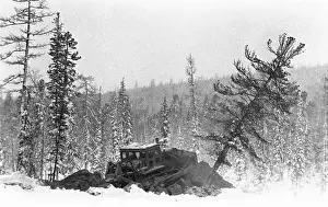 Loop: Baikal-Amur Mainline construction, 1976