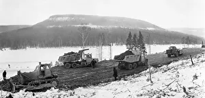 Panels: Baikal-Amur Mainline construction, 1976